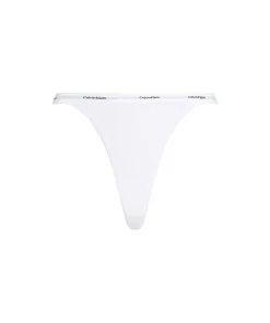 Calvin Klein Trusser<100 WHITE - Cotton Strch Rib Mpp Thong