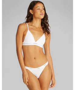 Calvin Klein Trusser<100 WHITE - Cotton Strch Rib Mpp Thong