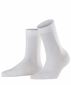 Falke Ankelstrømper/ Sokker<2009 WHITE - Cotton Touch SO Fine Knit Socks