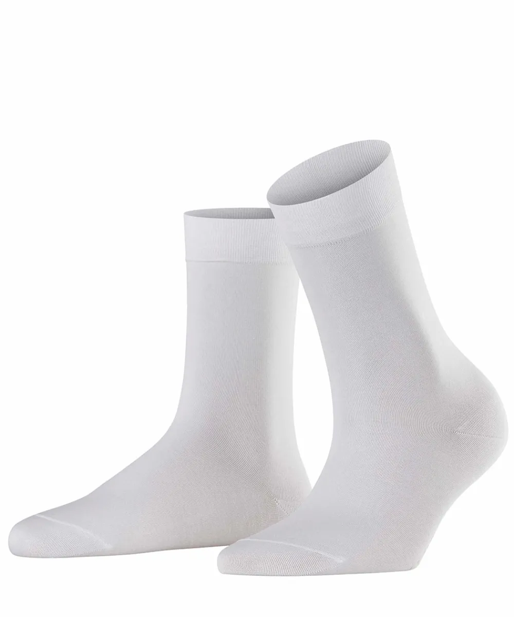 Falke Ankelstrømper/ Sokker<2009 WHITE - Cotton Touch SO Fine Knit Socks