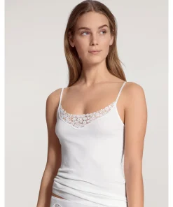 Calida Undertøj<001 WHITE - Feminin Sense Spaghetti Top