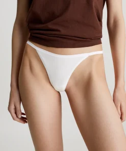 Calvin Klein Trusser<100 WHITE - Ideal Cotton Thong