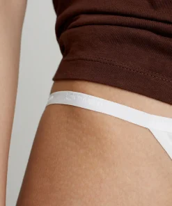 Calvin Klein Trusser<100 WHITE - Ideal Cotton Thong
