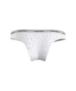 Calvin Klein Trusser<100 WHITE - Modern Logo W/ Lace Brazilian