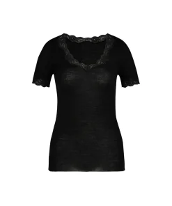Calida Undertøj<996 WS SCHWARZ - Richesse Lace Top Short-Sleeve