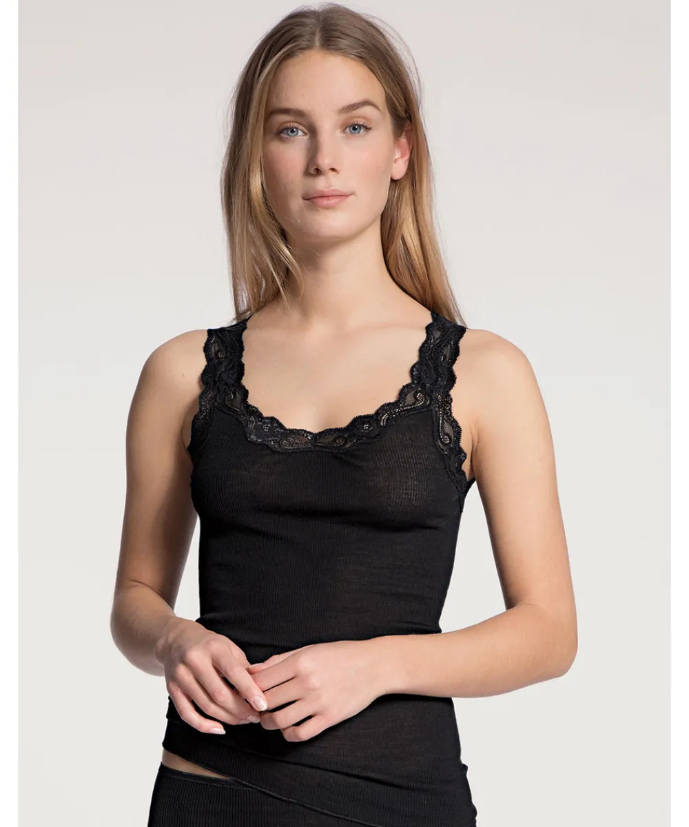 Calida Undertøj<996 WS SCHWARZ - Richesse Lace Tank Top