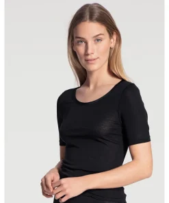 Calida Undertøj<996 WS SCHWARZ - True Confidence Top Short-Sleeve