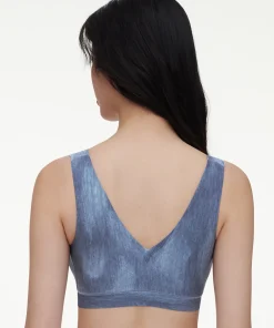 Chantelle Bh'er<A21 BLUE DENIM PRINT - Softstretch Padded V Neck