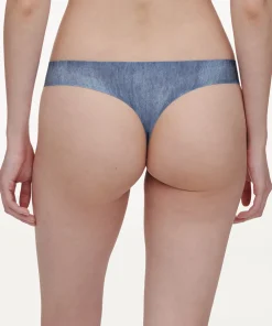 Chantelle Undertøj|Trusser<A21 BLUE DENIM PRINT - Softstretch String