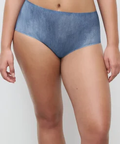 Chantelle Undertøj|Trusser<A21 BLUE DENIM PRINT - Softstretch Culotte Gradient