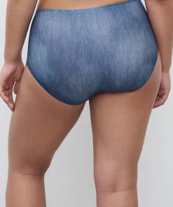 Chantelle Undertøj|Trusser<A21 BLUE DENIM PRINT - Softstretch Culotte Gradient