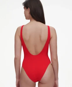 Chantelle Badedragter<A39 CHERRY RED - Swim One Size Wirefree T-shirt Swimsuit