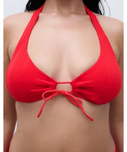 Chantelle Bikinier<A39 CHERRY RED - Swim One Size Wirefree Plunge T-shirt Bra
