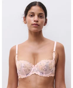 Chantelle Bh'er<A30 NYMPHEA PINK MULTICO - Champs Elysees Half-cup Balcony Bra