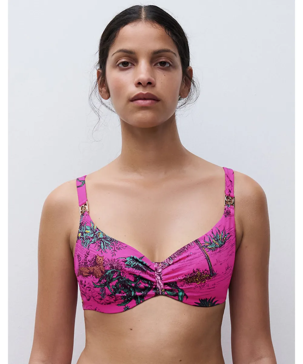 Chantelle Bikinier<A10 PINK JUNGLE - Sauvage Covering Underwired Bra
