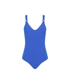 Femilet Badedragter<A46 ROYAL BLUE - Navarino Wirefree Cov. T-shirt Swimsuit