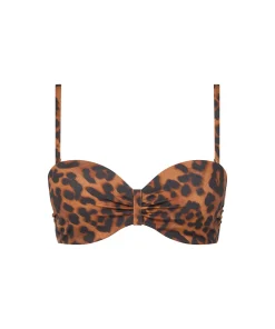 Chantelle Bikinier<A12 WILD LEOPARD - Sauvage Bandeau T-shirt Bra rev. Strap