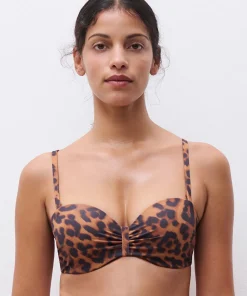 Chantelle Bikinier<A12 WILD LEOPARD - Sauvage Bandeau T-shirt Bra rev. Strap