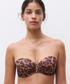 Chantelle Bikinier<A12 WILD LEOPARD - Sauvage Bandeau T-shirt Bra rev. Strap