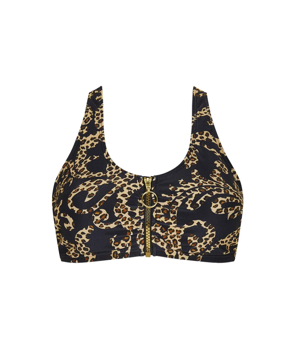 Amoena Protesebadetøj|Bikinier<BK/GO BLACK/GOLD - SriLanka SB Top