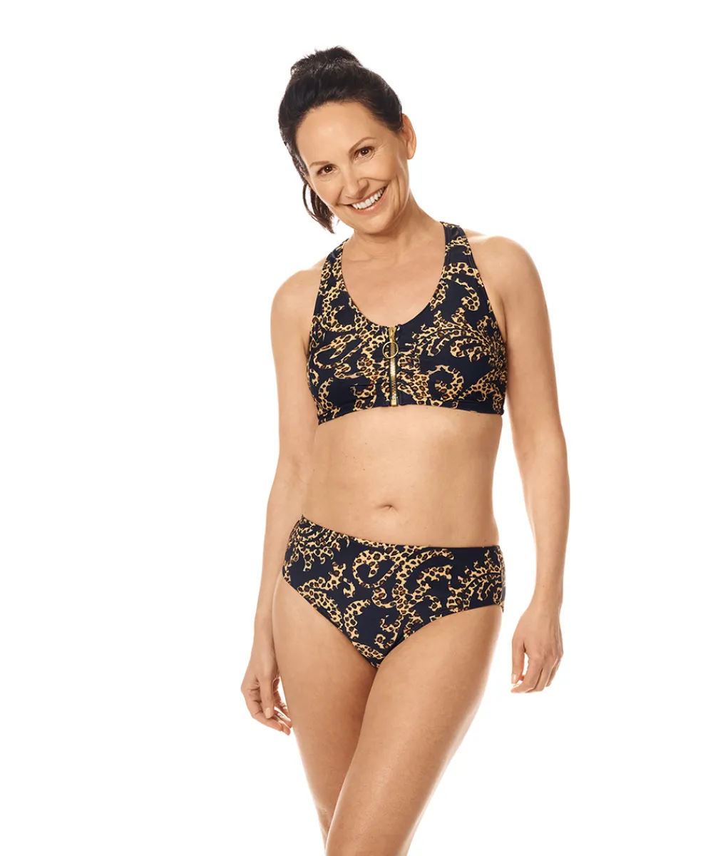 Amoena Protesebadetøj|Bikinier<BK/GO BLACK/GOLD - SriLanka SB Top