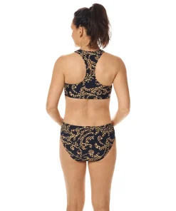 Amoena Protesebadetøj|Bikinier<BK/GO BLACK/GOLD - SriLanka SB Top