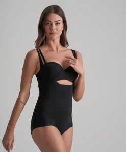 Bye Bra Bodystocking<BLACK - Smooth Essentials Bodysuit WYOB