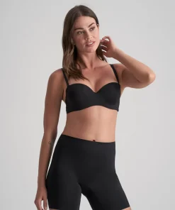 Bye Bra Indershorts<BLACK - Smooth Essentials Mid Waist Short
