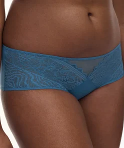 Chantelle Trusser<00C JEANS BLUE - Floral Touch Covering Shorty