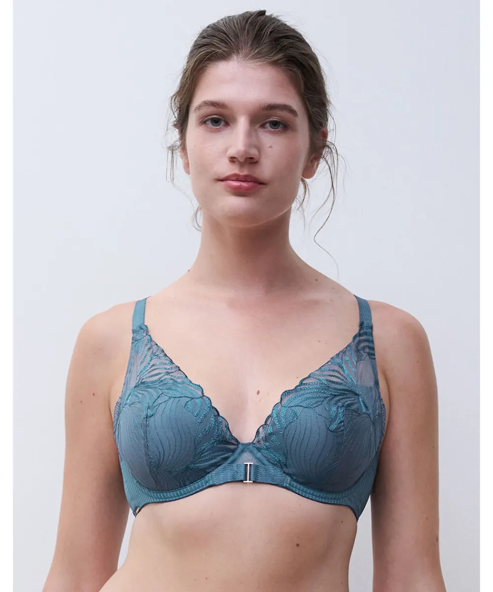 Chantelle Bh'er<00C JEANS BLUE - Legend Plunge T-shirt Bra