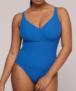 PrimaDonna Badedragter<DLU DELPHINIUM CHEER BLUE - Aswan Plunge Swimsuit Wireless