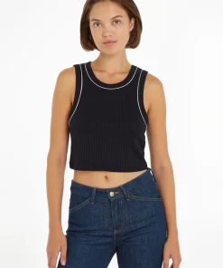 Tommy Hilfiger Undertøj<DW5 DESERT SKY - Th Monotype Rib Tank Top