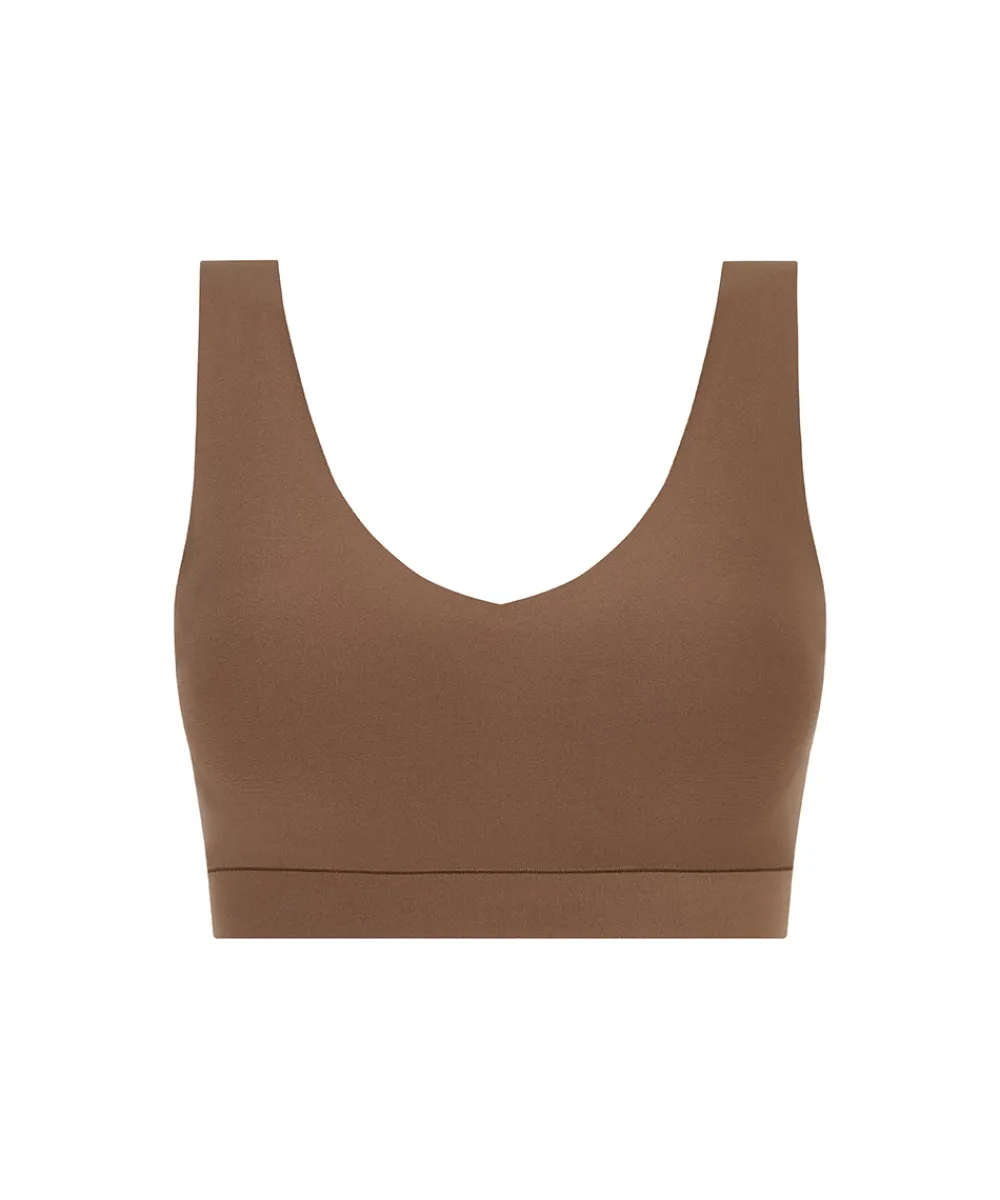 Chantelle Undertøj|Bh'er<02E COCOA - Softstretch Brassiere_padded V Neck