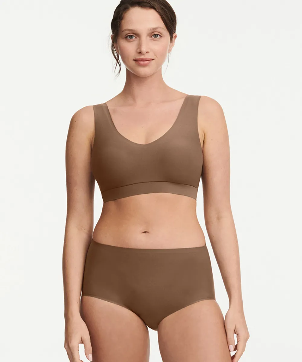Chantelle Undertøj|Bh'er<02E COCOA - Softstretch Brassiere_padded V Neck
