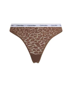 Calvin Klein Trusser<FUA COCOA BROWN - Modern Logo W/ Lace Thong