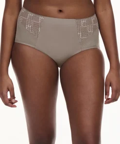 Chantelle Trusser<05G SAFARI GREY - Intrigue Highwaisted Support Full Brief