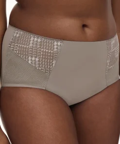 Chantelle Trusser<05G SAFARI GREY - Intrigue Highwaisted Support Full Brief