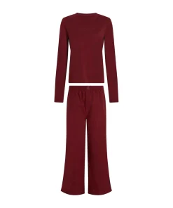 Calvin Klein Top/ Loungeshirt/ Pyjamas|Pyjamas/ Loungewear<GEQ SYRAH (TEE) / SYRAH - Cotton Poplin Sleep Set