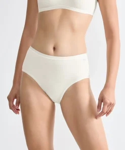 Sloggi Trusser<00GZ SILK WHITE - GO Daily Cotton Midi 3P