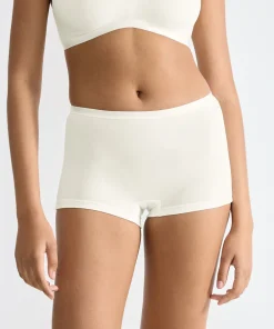 Sloggi Trusser<00GZ-SILK WHITE - GO Daily Cotton Short 3P