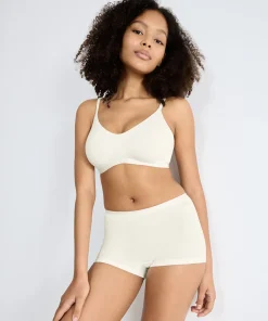 Sloggi Trusser<00GZ-SILK WHITE - GO Daily Cotton Short 3P