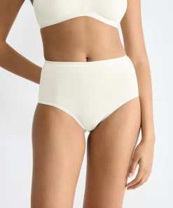 Sloggi Trusser<00GZ-SILK WHITE - GO Daily Cotton Highwaist 3P