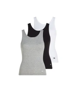 Calvin Klein Top/ Loungeshirt/ Pyjamas|Undertøj<6H3 BLACK/WHITE/GREY HEATHER - 100% Cotton Tank Top