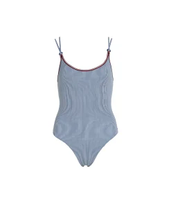 Tommy Hilfiger Badedragter<0HA WW ITHACA ANCHOR BLUE - Th Gs Refined-S Halter Swimsuit