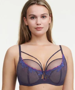 Chantelle Bh'er<0JT MIDNIGHT BLUE MULTICO - Spice Very Covering Underwired Bra