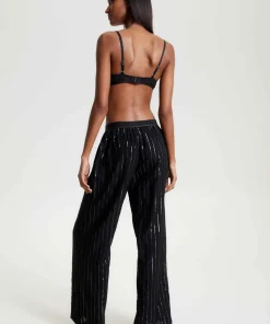 Tommy Hilfiger Shorts/ Loungepants<0JV ITHACA LUREX BLACK - Th Logo Lace Woven Pants