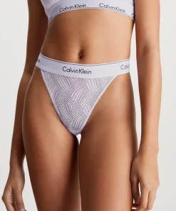 Calvin Klein Trusser<LL0 LAVENDER BLUE - Modern Lace Coordinate Thong