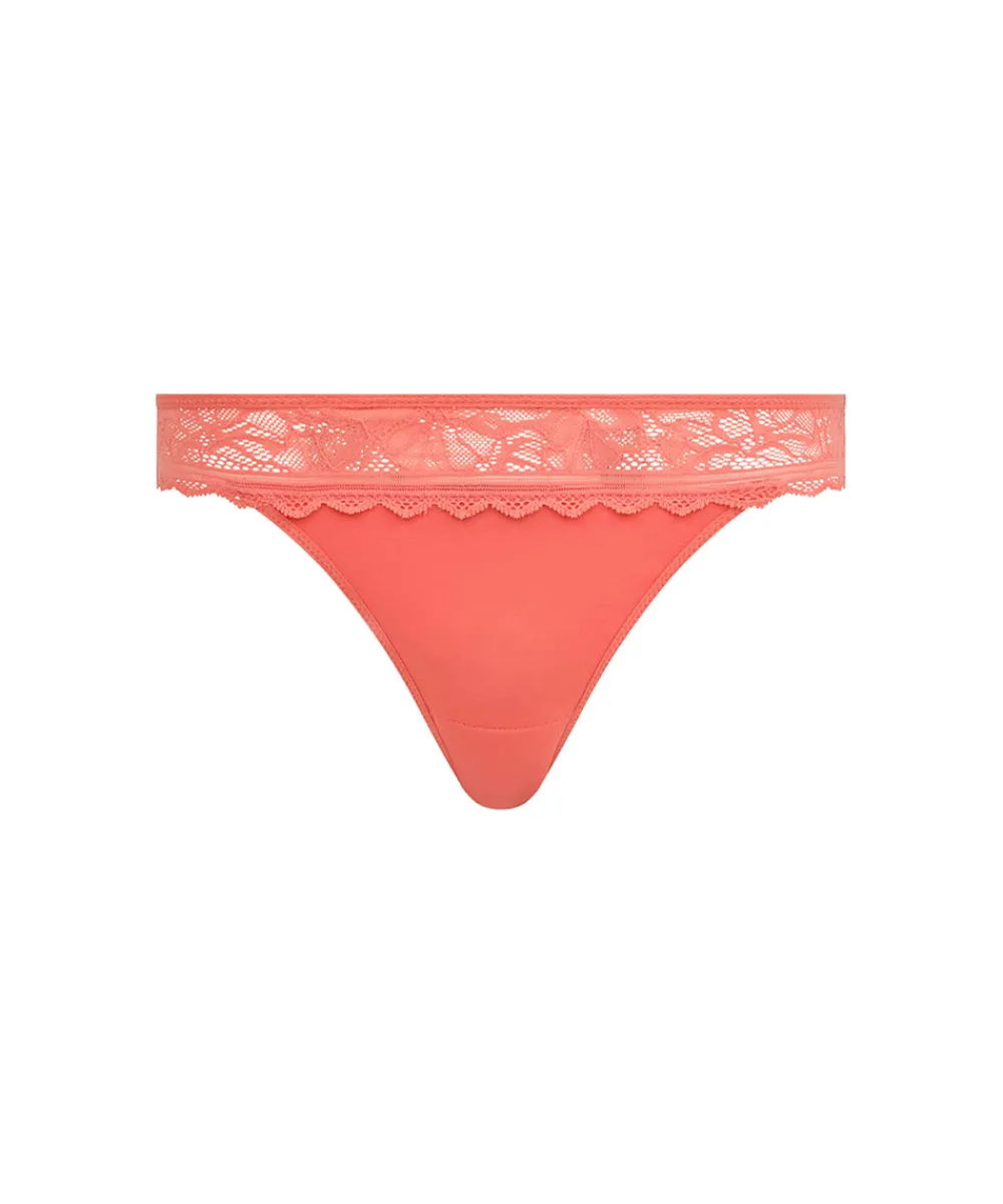 Chantelle Trusser<0LU CORAL - Floral Touch Tanga