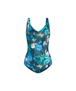 Triumph Badedragter<M025 TURQUOISE - DARK COMBINAT - Summer Fleur Badedragt