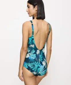 Triumph Badedragter<M025 TURQUOISE - DARK COMBINAT - Summer Fleur Badedragt
